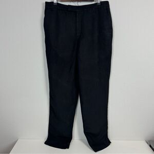 Dana Buchman Black Linen Blend Trouser Pants 14